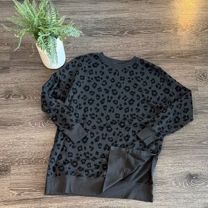 Old Navy Black Leopard Print Sweatshirt